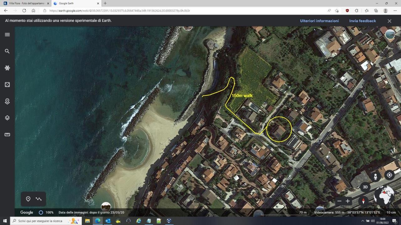 Villa Flora - With Sea View, 2 Minutes Walk To Beach Trappeto  Extérieur photo